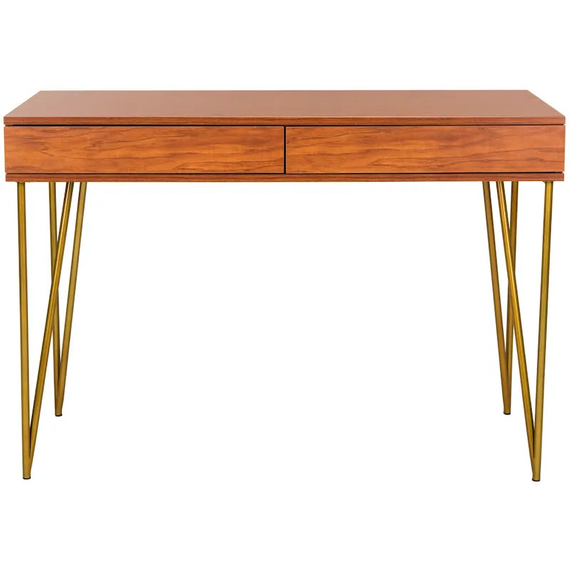 Bureau pin naturel 2 tiroirs
