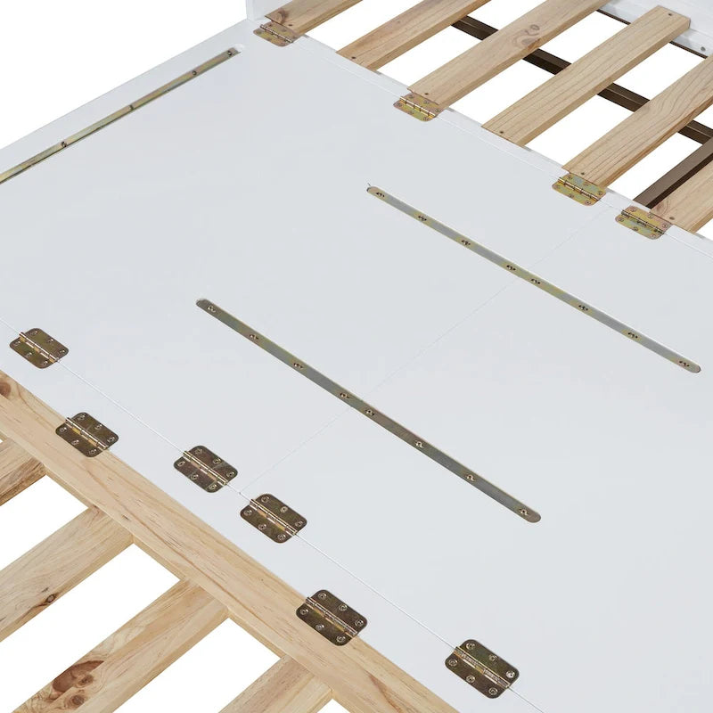 Lit escamotable Queen avec meuble de rangement, multifonctionnel, capacité de 180 kg