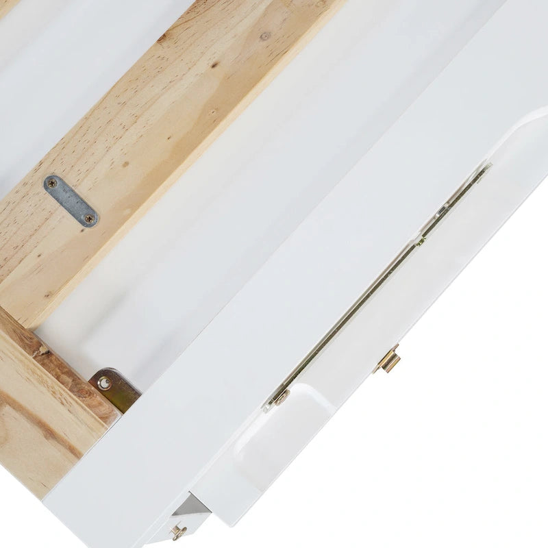Lit escamotable Queen avec meuble de rangement, multifonctionnel, capacité de 180 kg