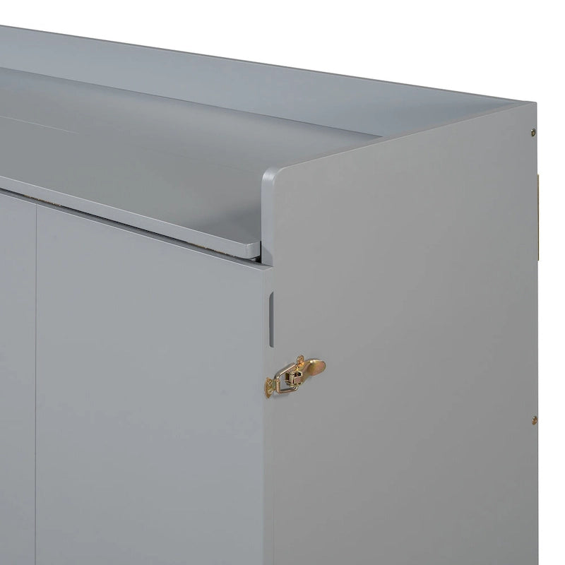 Lit escamotable Queen avec meuble de rangement, multifonctionnel, capacité de 180 kg