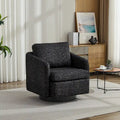Fauteuil pivotant en chenille noir et gris de 80 cm