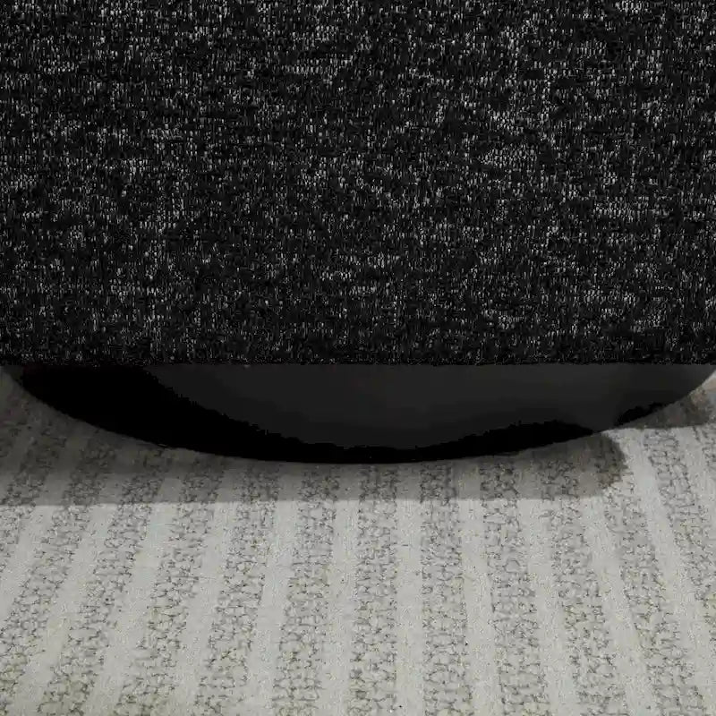 Fauteuil pivotant en chenille noir et gris de 80 cm