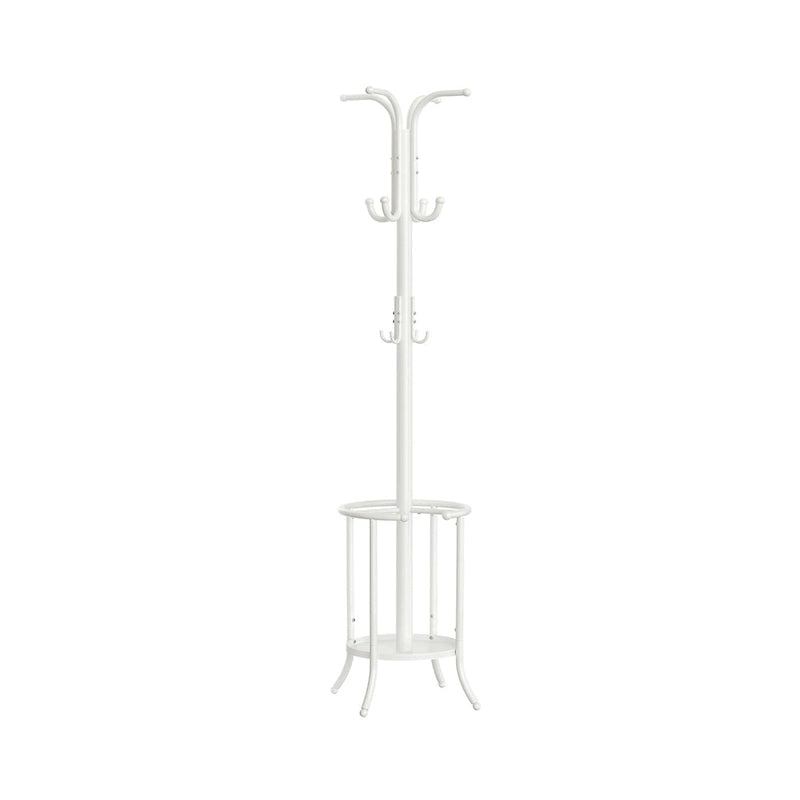 Porte-manteau sur pied moderne avec cadre en métal et porte-parapluie pour la maison et le bureau - 39,9 P x 39,9 L x 175 H cm