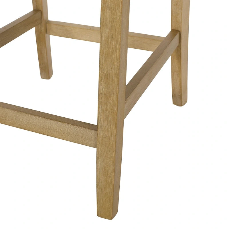 Tabourets de comptoir Rossburg en tissu et en bois d'hévéa de 66 cm (ensemble de 2) par Christopher Knight Home