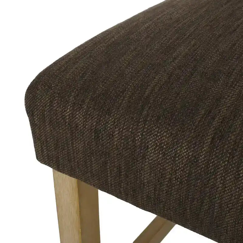 Tabourets de comptoir Rossburg en tissu et en bois d'hévéa de 66 cm (ensemble de 2) par Christopher Knight Home