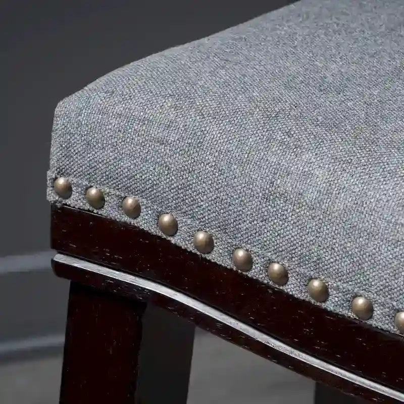 Tabouret de comptoir contemporain avec garniture cloutée (lot de 2)