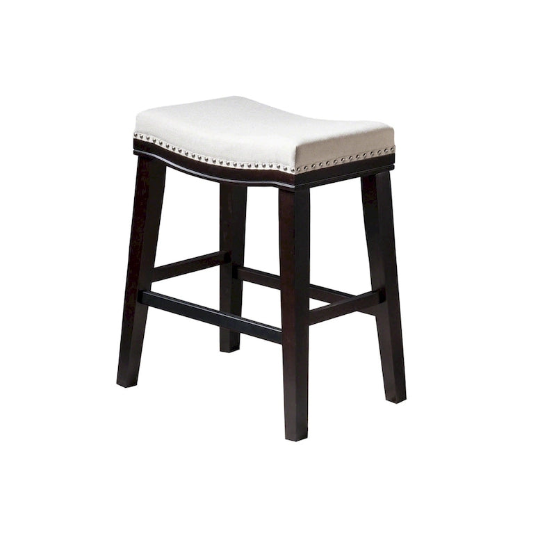 Tabouret de comptoir contemporain avec garniture cloutée (lot de 2)