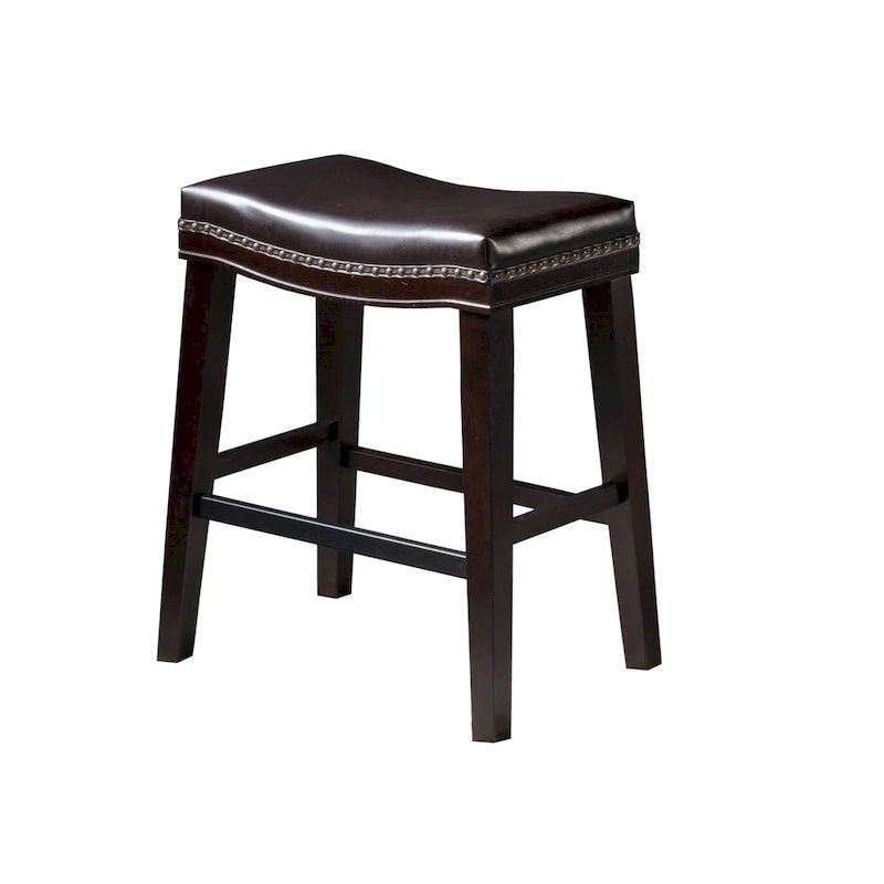 Tabouret de comptoir contemporain avec garniture cloutée (lot de 2)