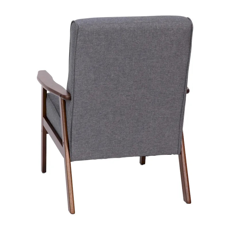 Fauteuil de style Mid-Century Modern avec structure et accoudoirs en bois
