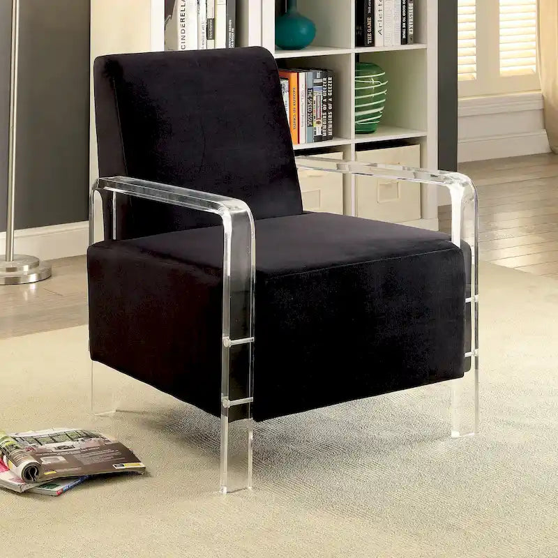 Fauteuil d'appoint rembourré en flanelle contemporain Automne par Furniture of America
