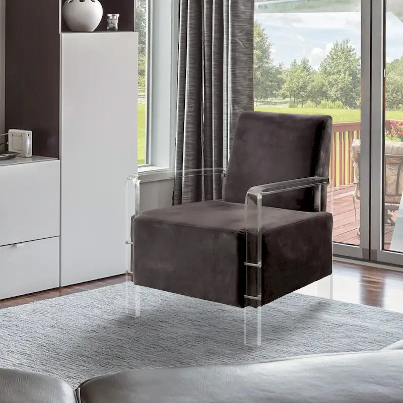 Fauteuil d'appoint rembourré en flanelle contemporain Automne par Furniture of America