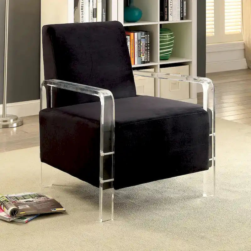 Fauteuil d'appoint rembourré en flanelle contemporain Automne par Furniture of America
