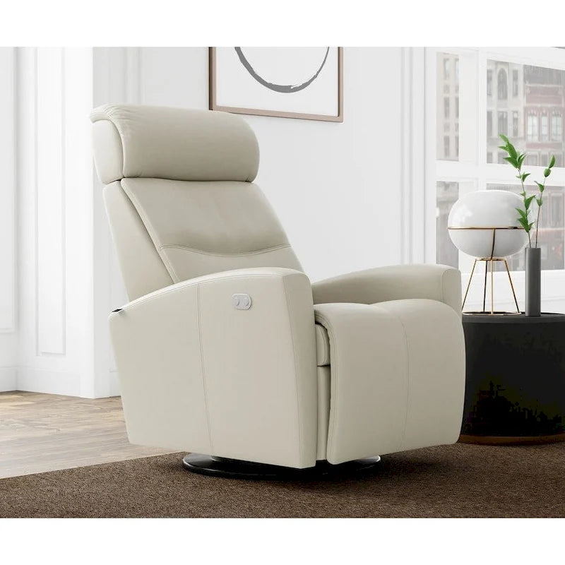 Fauteuil inclinable Milan en cuir avec balancelle