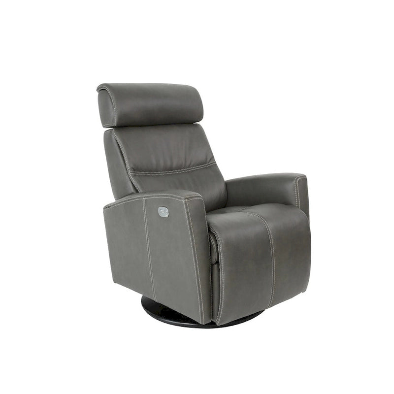 Fauteuil inclinable Milan en cuir avec balancelle