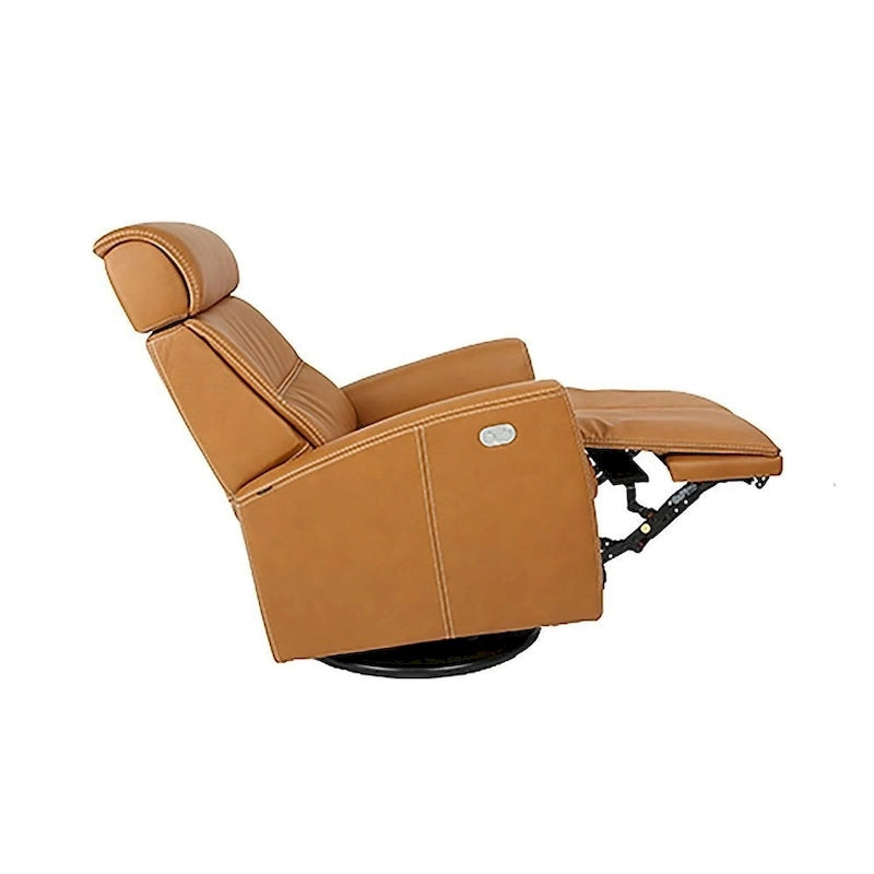 Fauteuil inclinable Milan en cuir avec balancelle
