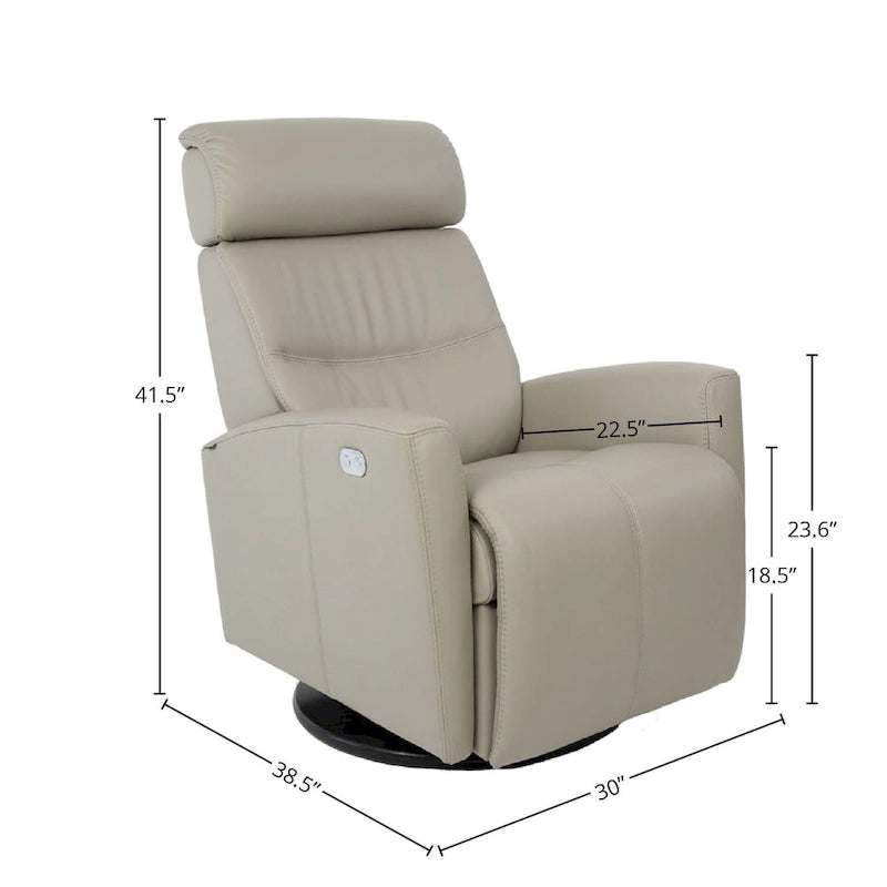 Fauteuil inclinable Milan en cuir avec balancelle