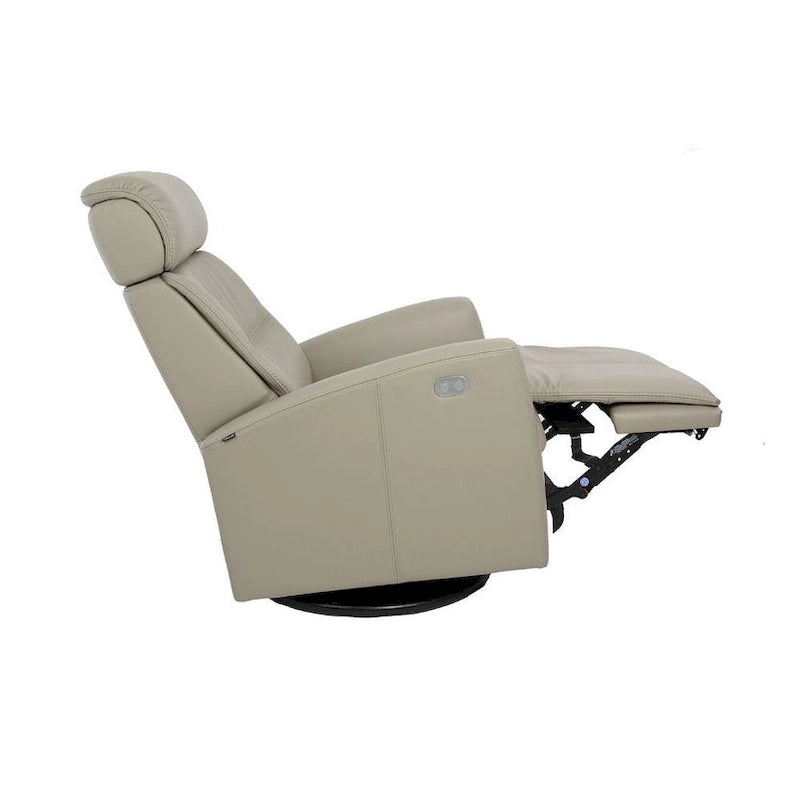 Fauteuil inclinable Milan en cuir avec balancelle