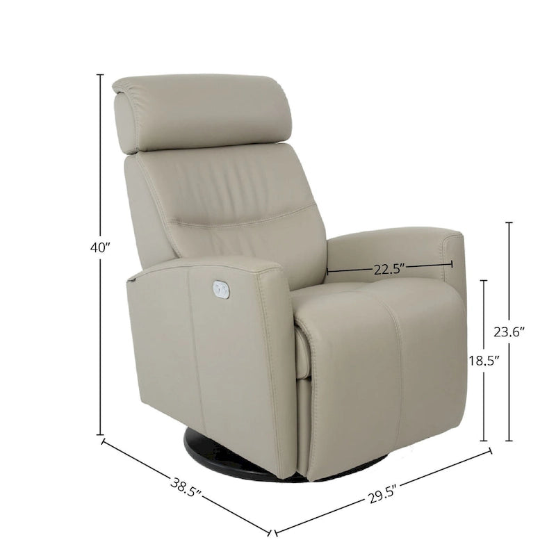 Fauteuil inclinable Milan en cuir avec balancelle