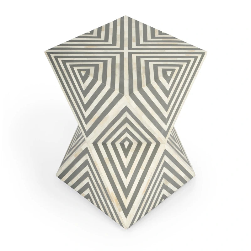 Table d'appoint à incrustation osseuse Anais Butler