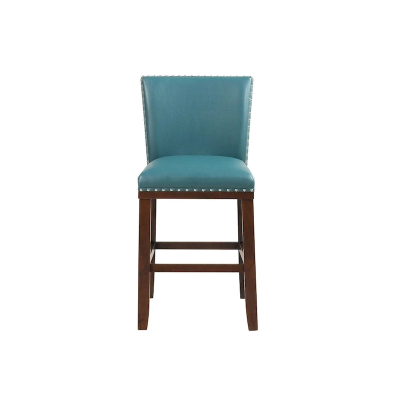 Tabourets de bar Toledo en bois et similicuir (lot de 2)