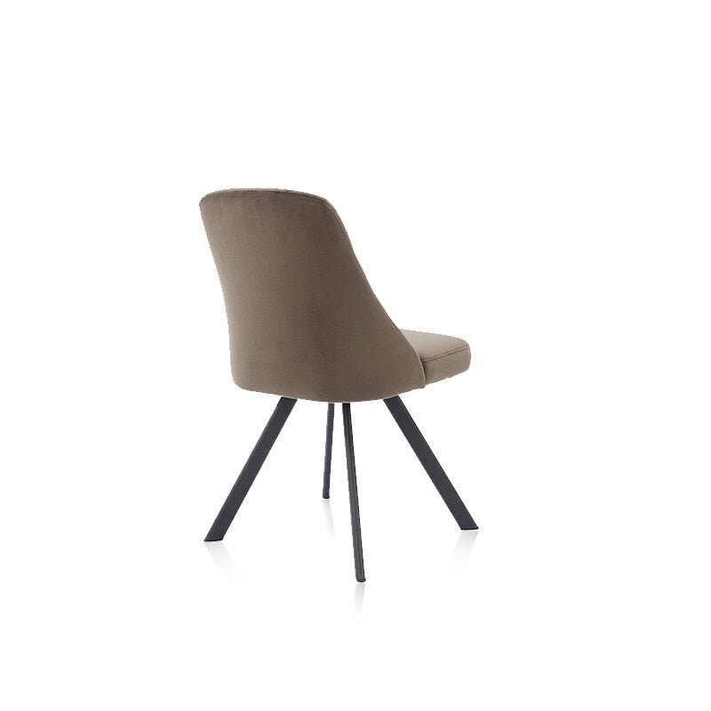 Chaises de salle à manger Kirk style moderne du milieu du siècle avec rembourrage en tissu et motif piqué diamant, de Furniture of America (lot de 2)