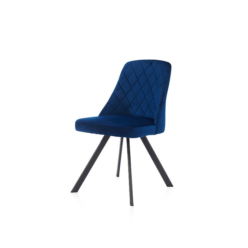Chaises de salle à manger Kirk style moderne du milieu du siècle avec rembourrage en tissu et motif piqué diamant, de Furniture of America (lot de 2)
