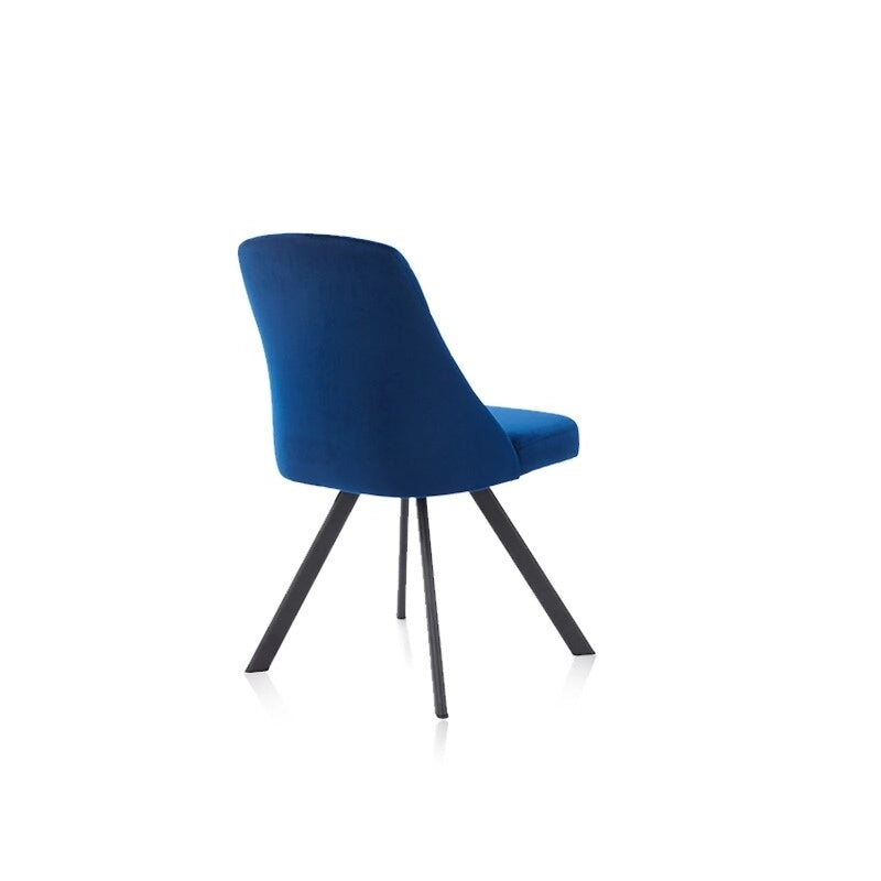 Chaises de salle à manger Kirk style moderne du milieu du siècle avec rembourrage en tissu et motif piqué diamant, de Furniture of America (lot de 2)