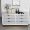 Commode 6 tiroirs, avec pieds en métal
