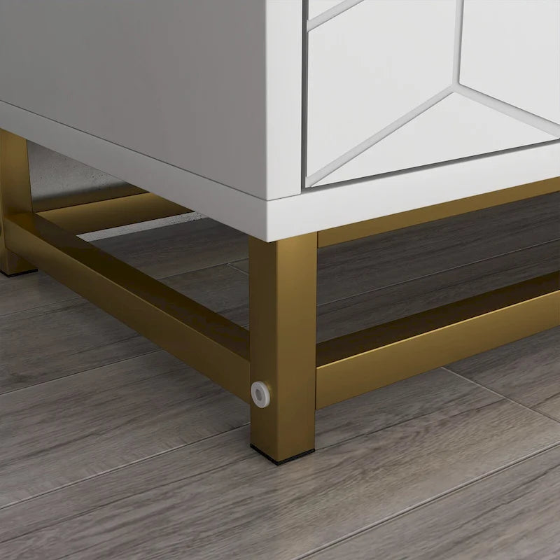 Commode 6 tiroirs, avec pieds en métal