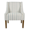 Fauteuil d'appoint contemporain Swoop – Rayures Calypso bleues