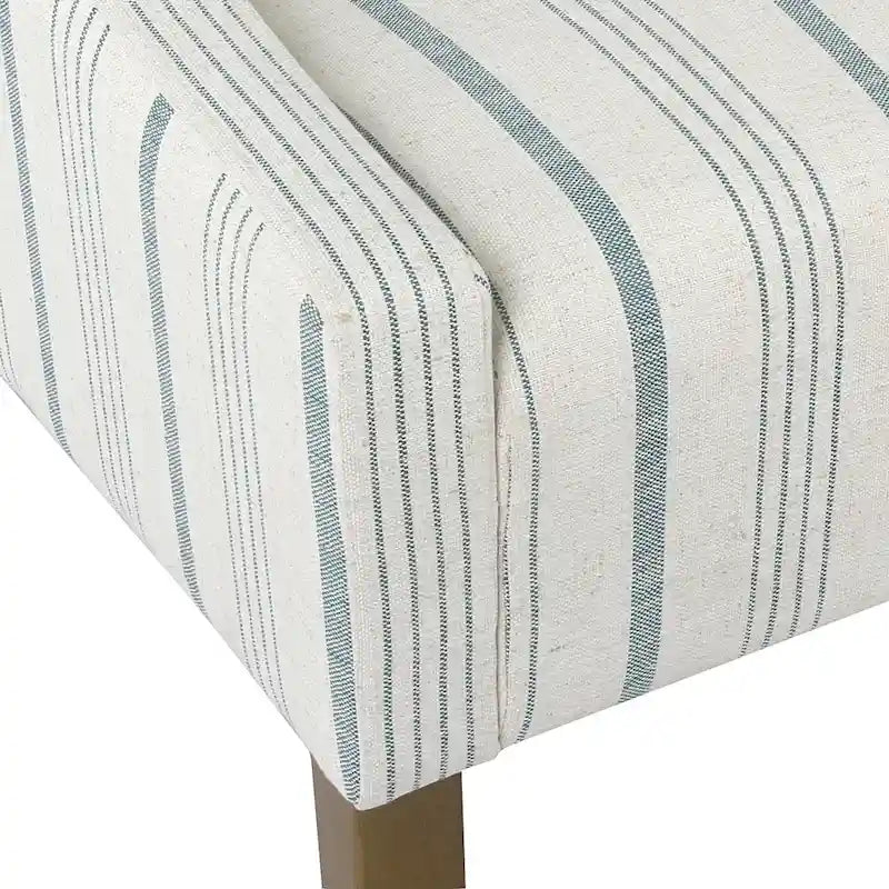 Fauteuil d'appoint contemporain Swoop – Rayures Calypso bleues