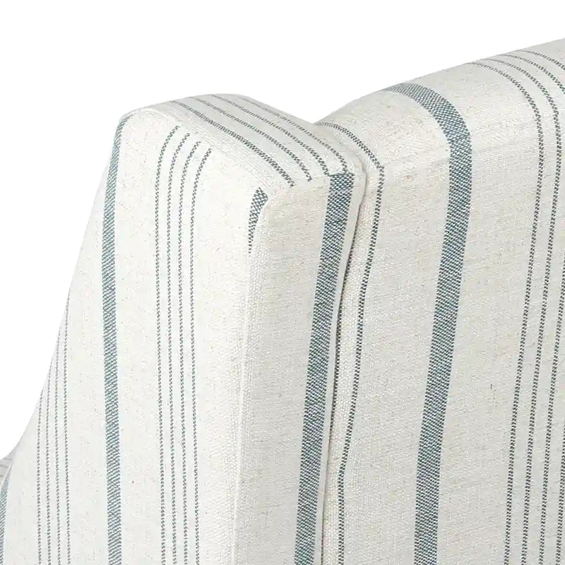 Fauteuil d'appoint contemporain Swoop – Rayures Calypso bleues