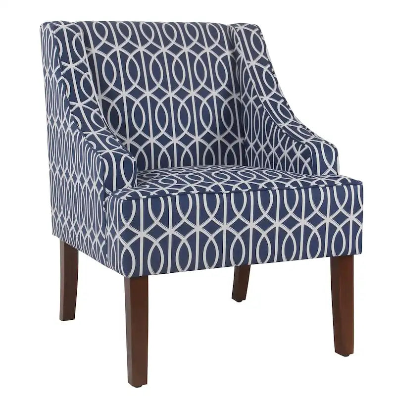 Fauteuil d'appoint Cammy Blue Trellis Swoop