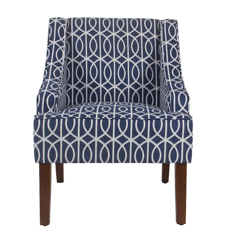 Fauteuil d'appoint Cammy Blue Trellis Swoop