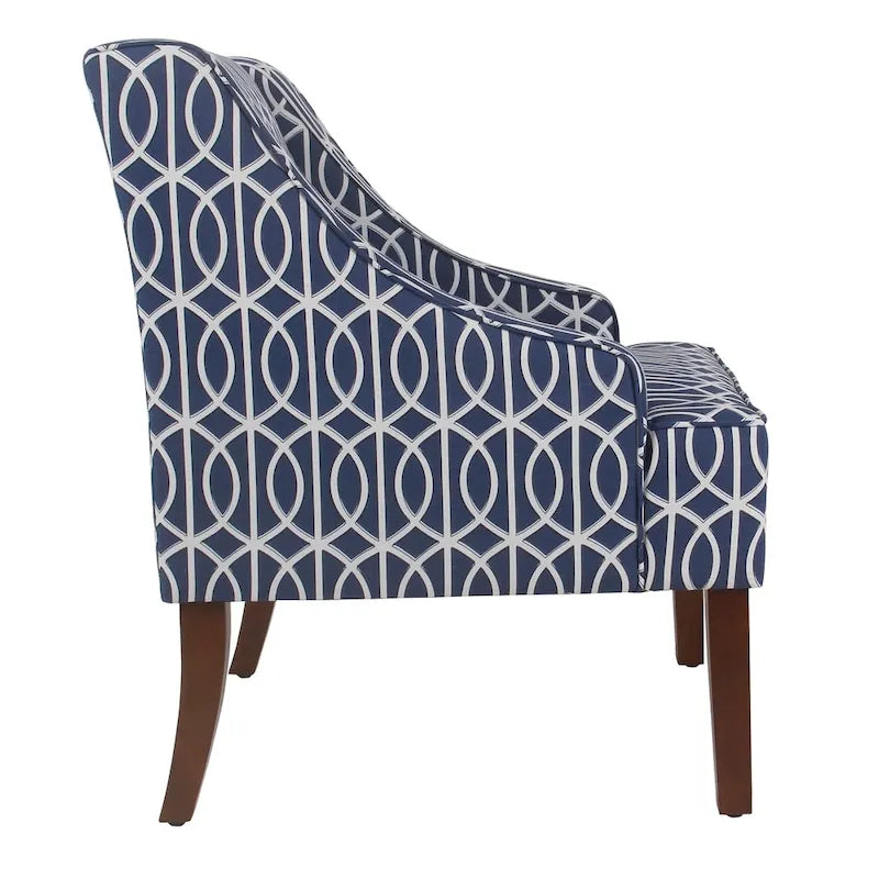 Fauteuil d'appoint Cammy Blue Trellis Swoop