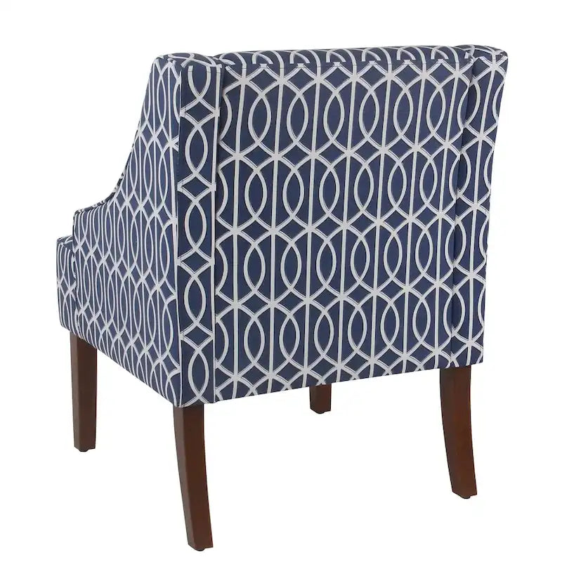 Fauteuil d'appoint Cammy Blue Trellis Swoop