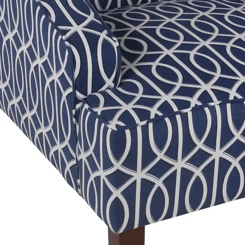 Fauteuil d'appoint Cammy Blue Trellis Swoop