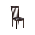 Chaise de salle à manger en similicuir marron foncé (Lot de 2)