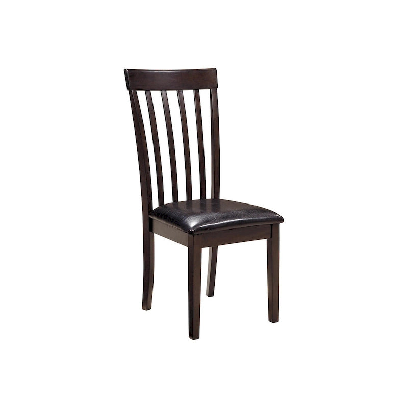 Chaise de salle à manger en similicuir marron foncé (Lot de 2)