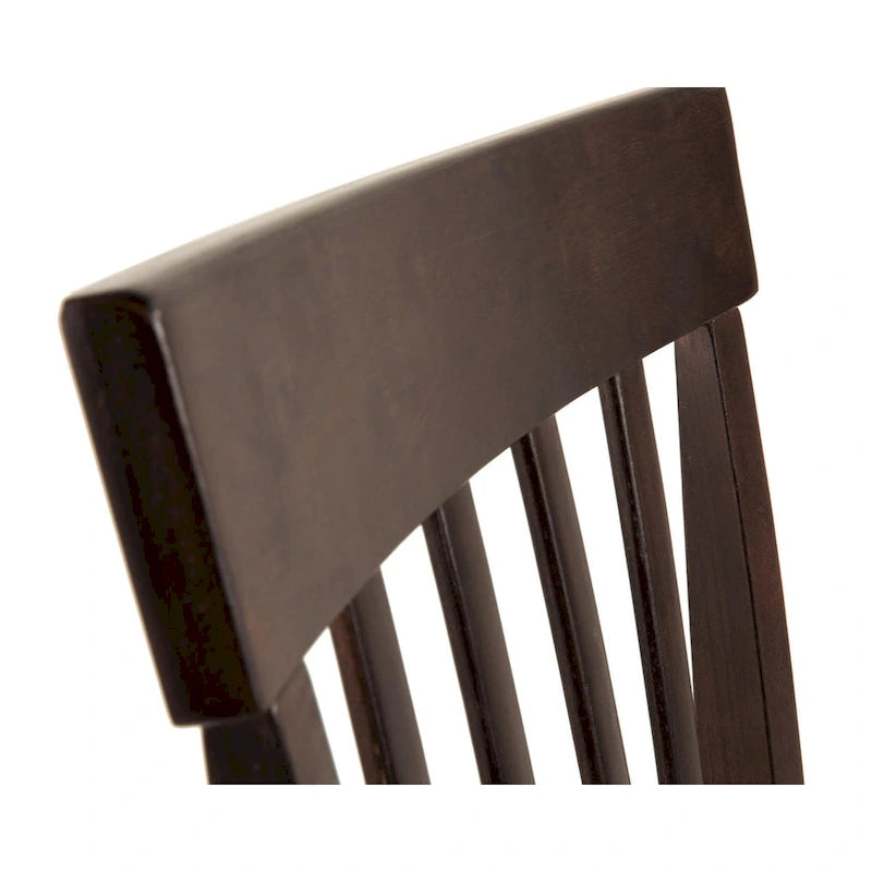 Chaise de salle à manger en similicuir marron foncé (Lot de 2)