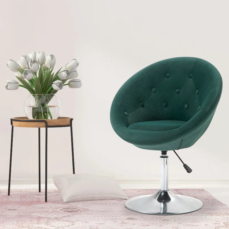 Fauteuil d'appoint pivotant, chaise de coiffeuse moderne, hauteur réglable, chaise de salon.