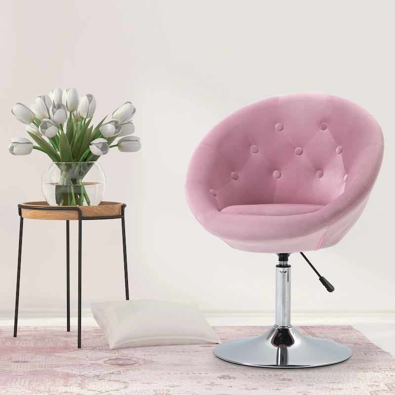 Fauteuil d'appoint pivotant, chaise de coiffeuse moderne, hauteur réglable, chaise de salon.