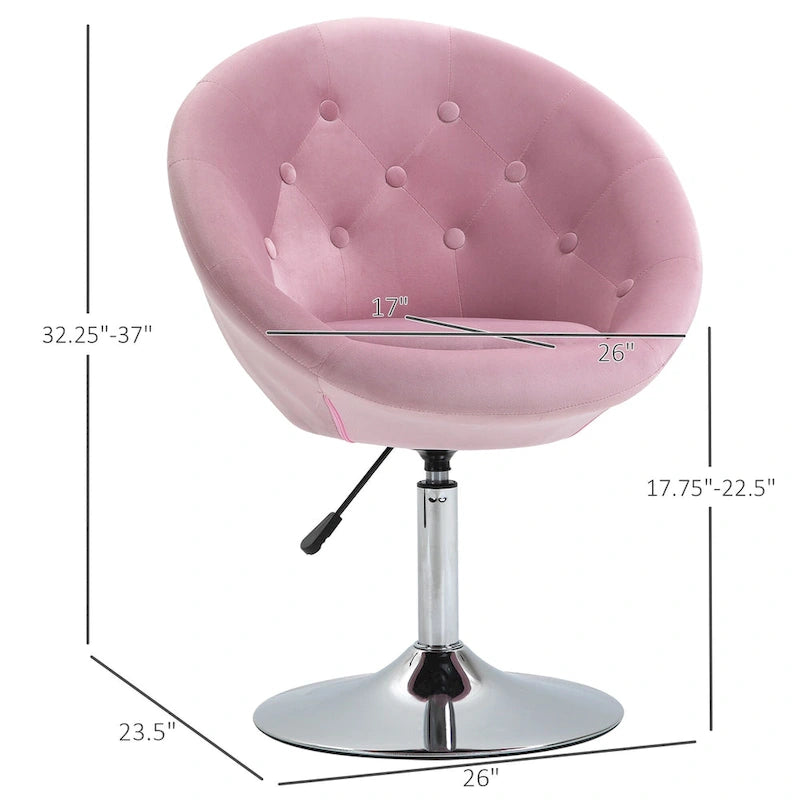 Fauteuil d'appoint pivotant, chaise de coiffeuse moderne, hauteur réglable, chaise de salon.
