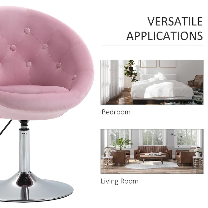 Fauteuil d'appoint pivotant, chaise de coiffeuse moderne, hauteur réglable, chaise de salon.