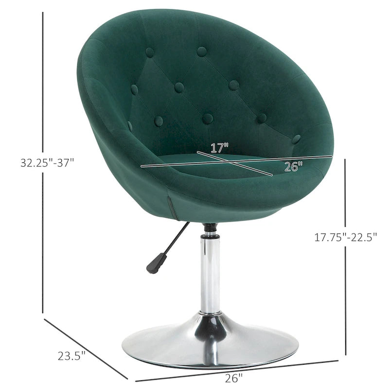Fauteuil d'appoint pivotant, chaise de coiffeuse moderne, hauteur réglable, chaise de salon.
