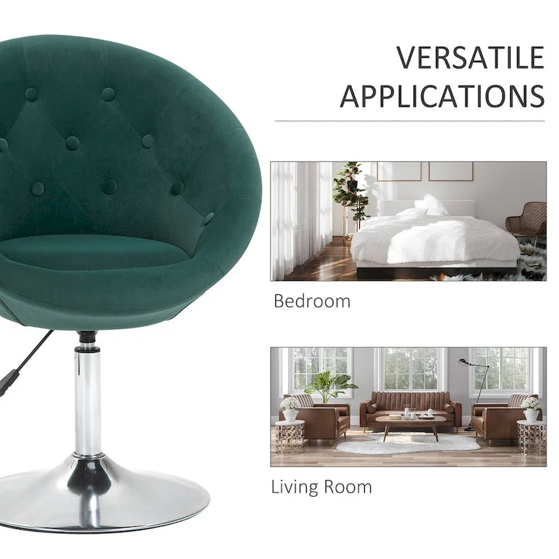 Fauteuil d'appoint pivotant, chaise de coiffeuse moderne, hauteur réglable, chaise de salon.