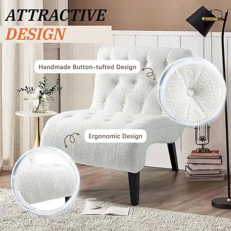 Fauteuil lounge rembourré sans accoudoirs