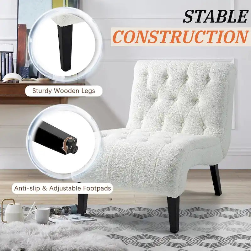 Fauteuil lounge rembourré sans accoudoirs