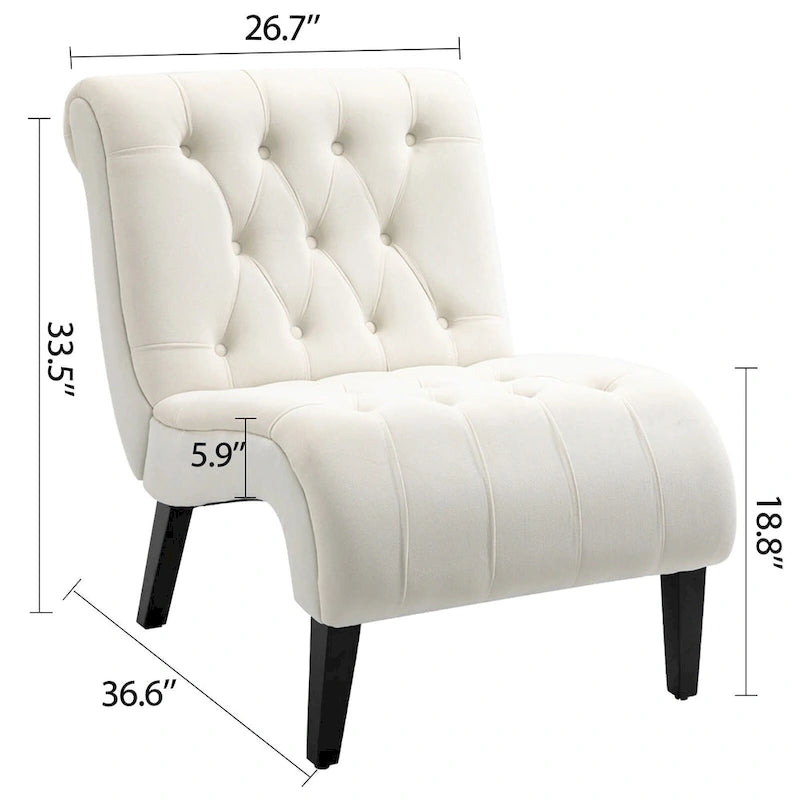 Fauteuil lounge rembourré sans accoudoirs