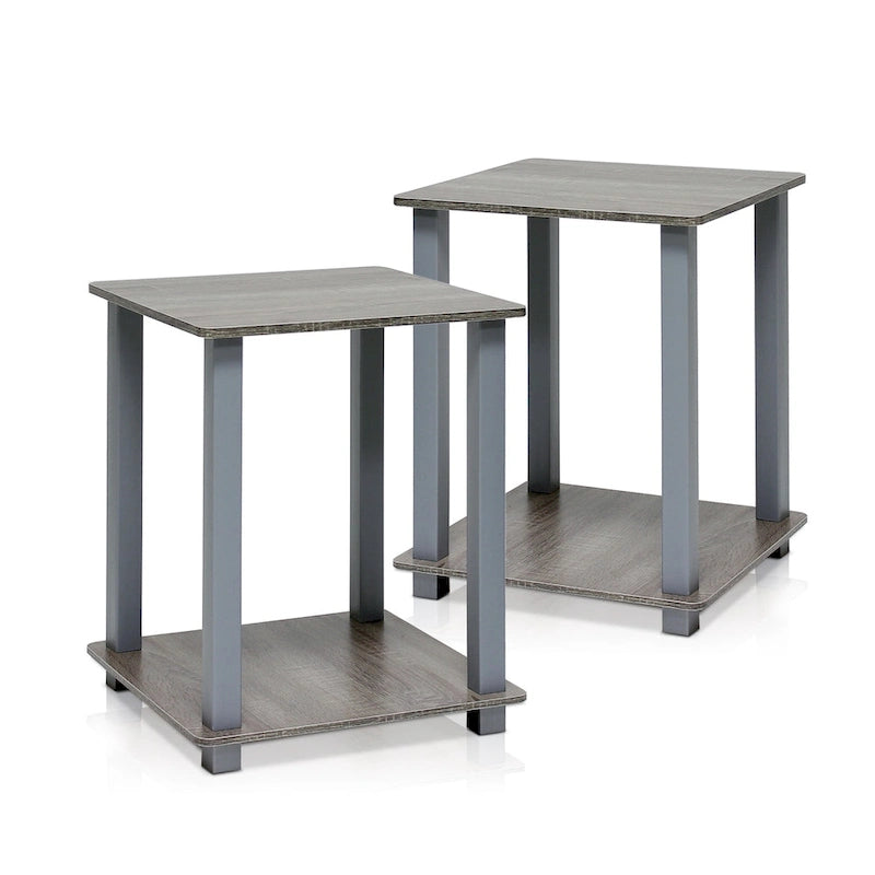 Tables d'appoint carrées simplistes Rutherford (lot de 2)
